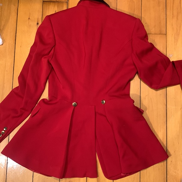 RALPH LAUREN PURPLE LABEL RED WOOL RIDING EQUESTRIAN HUNTING JACKET COAT - Picture 2 of 16